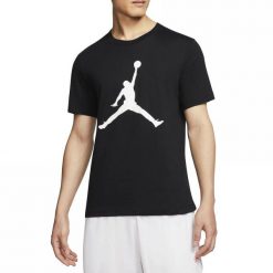 T-shirt do koszykówki męski Nike Jordan Jumpman czarny. Białe t-shirty męskie Jordan, m, bez wzorów, z bawełny, sportowe, bez kołnierzyka. Za 149.95 zł.