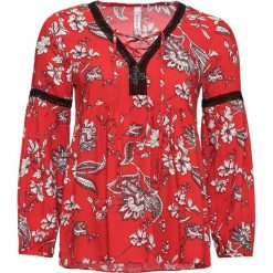 Bluzka bonprix czerwony w kwiaty. Bluzki damskie bonprix. Za 49.99 zł.