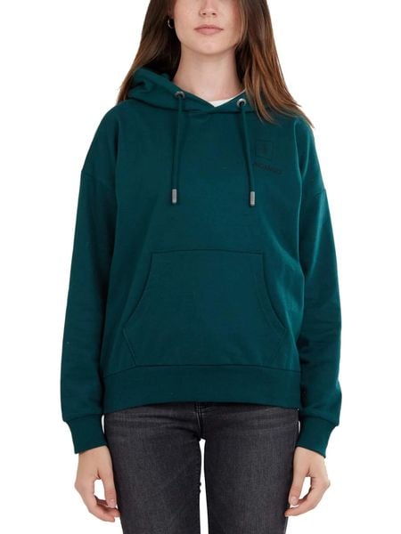 Damska bluza z kapturem Fundango Haley. Zielone bluzy damskie Fundango, xl, bez wzorów, z bawełny, z kapturem, trekkingowe. Za 239.90 zł.