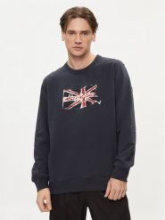 Pepe Jeans Bluza Ruwan PM582669 Granatowy Regular Fit. Niebieskie bluzy męskie Pepe Jeans, m, bez wzorów, z bawełny, bez kaptura. Za 229.99 zł.