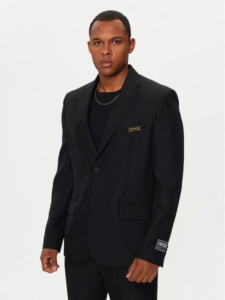 Versace Jeans Couture Marynarka 77GAQ703 Czarny Loose Fit. Czarne marynarki męskie Versace Jeans Couture, bez wzorów, z jeansu. Za 1,479.00 zł.