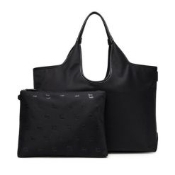 Torebka KARL LAGERFELD. Czarne torebki do ręki damskie KARL LAGERFELD, bez wzorów, bez dodatków. Za 659.99 zł.