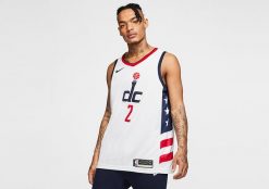Koszulka męska nike nba washington wizards john wall city edition swingman. Białe koszulki sportowe męskie Nike, l, bez wzorów, z jersey, bez kołnierzyka, bez ramiączek, do biegania, dri-fit (nike). Za 425.30 zł.