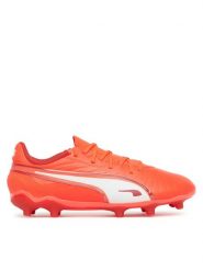 Puma Buty do piłki nożnej King Match Fg/Ag Jr 108320 01 Pomarańczowy. Brązowe buty sportowe chłopięce Puma, bez wzorów, ze skóry, bez zapięcia, do piłki nożnej. Za 179.99 zł.