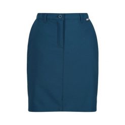 Damskie spódnico-spodenki Regatta Highton III. Niebieskie szorty sportowe damskie Regatta, bez wzorów, sportowe, trekkingowe. W wyprzedaży za 200.50 zł.