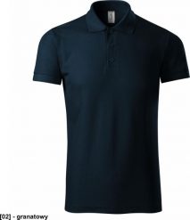 PICCOLIO Joy P21 - ADLER - Koszulka polo męska, 170 g/m, 35% poliester, 65% bawełna, - granatowy L. Niebieskie koszulki polo męskie PICCOLIO, l, bez wzorów, z bawełny, bez ramiączek. Za 33.31 zł.