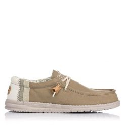 Buty HEY DUDE WALLY LINEN NATURAL Zielony. Zielone trekkingi męskie SENZA MARCA, trekkingowe. Za 232.99 zł.