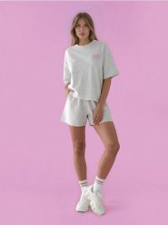 Bluza z krótkim rękawem - Inny. Bluzy damskie Sinsay, l, bez wzorów, bez kaptura. Za 29.99 zł.