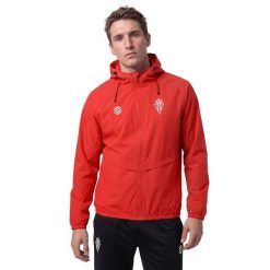 Męska piłkarska kurtka przeciwdeszczowa Siroko RSG Rain Jacket Player U. Czerwone kurtki męskie SIROKO, l, bez wzorów, z elastanu, bez kaptura. Za 205.60 zł.