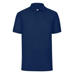 Męska Koszulka Polo 65/35 Pique. Niebieskie koszulki polo męskie Fruit of the Loom, m, bez wzorów, bez ramiączek. Za 74.99 zł.