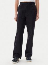Vans Spodnie materiałowe Union VN000HGJ Czarny Wide Leg. Czarne spodnie materiałowe damskie Vans, bez wzorów, z bawełny. Za 229.99 zł.