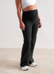 Damskie spodnie ciążowe, luźne, szerokie nogawki, wysoki stan Sense czarne. Czarne spodnie sportowe damskie Aim'n, s, bez wzorów, z dzianiny, na fitness i siłownię. Za 344.00 zł.