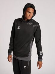 Bluza do piłki ręcznej męska Hummel hml LEAD poly z kapturem. Szare bluzy męskie Hummel, m, bez wzorów, z materiału, z kapturem, na fitness i siłownię. Za 169.60 zł.