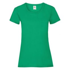 T-shirt damski Fruit Of The Loom Valueweight, kolor Kelly zielony. Czarne t-shirty damskie Fruit of the Loom, s, bez wzorów, z bawełny, klasyczne, bez kołnierzyka. Za 125.99 zł.