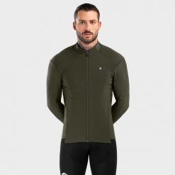 Męska kurtka rowerowa softshell Kolarstwo Siroko J1 Khangai. Zielone buty sportowe męskie SIROKO, l, bez wzorów, z materiału, bez kaptura. Za 466.00 zł.