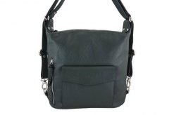 Torebka plecak 2w1 skórzany BARBERINI'S c. zielony 562-42. Zielone plecaki damskie Barberinis, bez wzorów, ze skóry. Za 339.99 zł.