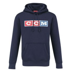 CCM - Bluza z kapturem Heritage 3 Block - Dorośli - Granatowy - S. Niebieskie bluzy damskie CCM, na zimę, s, bez wzorów, klasyczne, bez kołnierzyka, bez ramiączek, z kapturem. Za 391.28 zł.