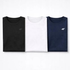 T-SHIRT DAMSKI 4F KOSZULKA SPORTOWA ZESTAW KOMPLET 3 SZTUKI S F3306 SS26. Koszulki sportowe damskie 4f, s, bez wzorów, z bawełny, bez kołnierzyka, bez ramiączek, na fitness i siłownię. Za 89.00 zł.