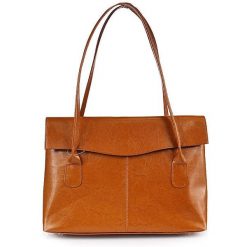 Torebka skórzana damska DAN-A T49 camel. Brązowe torebki do ręki damskie DAN-A, bez wzorów, ze skóry, eleganckie, bez dodatków. Za 399.99 zł.