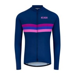 Damska koszulka rowerowa z długim rękawem - Sunset. Fioletowe bluzy sportowe damskie KEADA SPORTS, m, bez wzorów, bez kaptura, rowerowe. Za 332.00 zł.