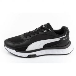 Buty do chodzenia męskie Puma Wild Rider Route. Czarne buty sportowe męskie Puma, z gumy, bez zapięcia, trekkingowe. Za 309.99 zł.