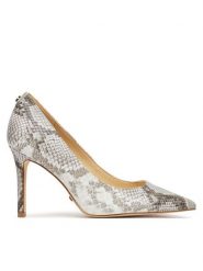 Guess Szpilki FLPDB4 ELE08 Szary. Szare szpilki damskie Guess, z aplikacjami, ze skóry, bez obcasa, bez zapięcia. Za 329.99 zł.