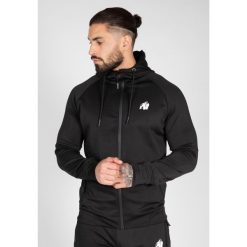 Bluza fitness męska Gorilla Wear Sullivan Track Jacket. Czarne bluzy męskie GORILLA WEAR, l, bez wzorów, bez kaptura, na fitness i siłownię. Za 309.00 zł.