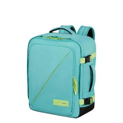 Plecak kabinowy American Tourister Take2cabin S/M - dusty turquoise/lime. Zielone plecaki damskie American Tourister, bez wzorów. Za 238.00 zł.