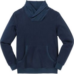 Bluza z szalowym kołnierzem Regular Fit bonprix ciemnoniebieski. Niebieskie bluzy męskie bonprix. Za 109.99 zł.