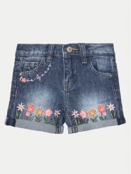 Guess Szorty jeansowe K5GD02 D45E0 Niebieski Regular Fit. Niebieskie spodenki dla dziewczynek Guess, z aplikacjami, z bawełny. Za 109.99 zł.