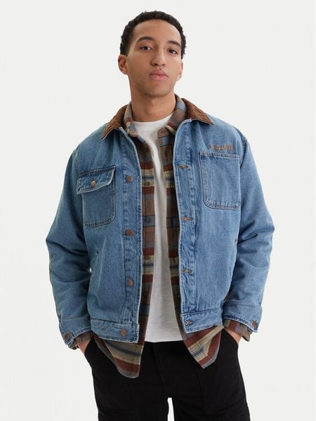 RVCA Kurtka jeansowa Post Dayshift 23A213506 Niebieski Regular Fit. Niebieskie kurtki męskie RVCA, m, bez wzorów, z bawełny, bez kaptura. Za 508.99 zł.