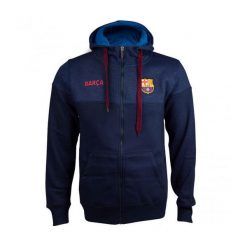 Bluza z kapturem męska FC Barcelona. Niebieskie bluzy męskie FC Barcelona, l, bez wzorów, z bawełny, z kapturem. Za 317.66 zł.