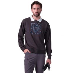 Bluza PS of Sweden Carl Monogram. Szare bluzy męskie PS OF SWEDEN, bez wzorów, bez kaptura. Za 470.00 zł.