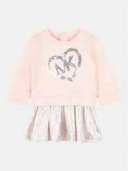MICHAEL KORS KIDS Sukienka codzienna R30132 Różowy Regular Fit. Czerwone sukienki dla dziewczynek MICHAEL KORS KIDS, bez wzorów, z syntetyku, bez ramiączek. Za 229.99 zł.