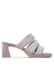 Caprice Klapki 9-27211-42 Fioletowy. Fioletowe klapki damskie Caprice, bez wzorów, ze skóry, bez obcasa. Za 214.99 zł.