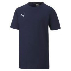 Koszulka dziecięca Puma Team Goal 23 Casuals. Niebieskie t-shirty dla chłopców Puma, bez wzorów, z bawełny, bez ramiączek. Za 71.12 zł.