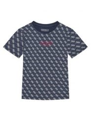 Guess T-Shirt L5YI19 K8HM4 Granatowy Regular Fit. Niebieskie t-shirty dla chłopców Guess, z aplikacjami, z bawełny, bez ramiączek. Za 79.99 zł.