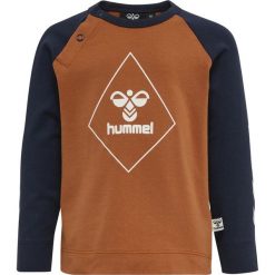 Koszulka z długim rękawem dla chłopca Hummel Ceasar. Brązowe t-shirty dla chłopców Hummel, bez wzorów, z bawełny, bez ramiączek. Za 161.50 zł.