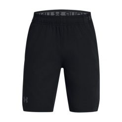 Under Armour Vanish spodenki sportowe chłopięce - rozmiar 176. Czarne szorty dla chłopców Under Armour, bez wzorów, z materiału, sportowe. Za 291.99 zł.