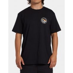 Koszulka T-shirt Billabong Rockies czarna. Czarne koszulki sportowe męskie Billabong, bez wzorów, bez kołnierzyka, bez ramiączek. Za 118.40 zł.