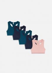 Biustonosz bustier z miękkiej mieszanki bawełny organicznej (5 szt.). Czerwone t-shirty i topy dla dziewczynek bonprix, bez wzorów, z bawełny, bez ramiączek. Za 69.99 zł.
