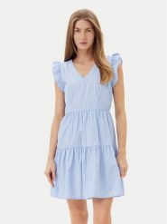 Vero Moda Sukienka codzienna 10325250 Niebieski Regular Fit. Niebieskie sukienki damskie Vero Moda, na co dzień, s, bez wzorów, z bawełny, bez kołnierzyka, bez ramiączek, proste. Za 89.99 zł.