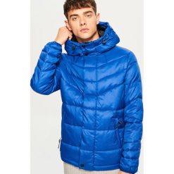 Pikowana kurtka z kapturem - Niebieski. Niebieskie kurtki damskie Reserved, bez wzorów, z kapturem. Za 249.99 zł.