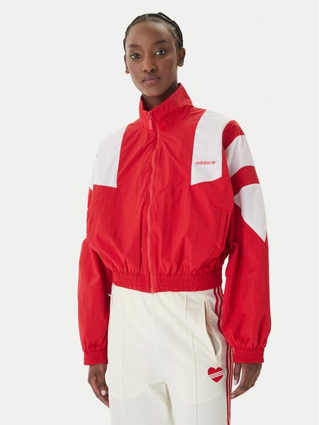Adidas Bluza Blocked Washed KD8788 Czerwony Oversize. Czerwone bluzy damskie Adidas, l, bez wzorów, z syntetyku, bez kaptura. Za 339.99 zł.