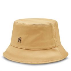 Kapelusz Tommy Hilfiger. Brązowe czapki i kapelusze damskie Tommy Hilfiger, bez wzorów. Za 209.99 zł.