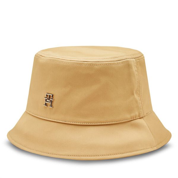 Kapelusz Tommy Hilfiger. Brązowe czapki i kapelusze damskie Tommy Hilfiger, bez wzorów. Za 209.99 zł.
