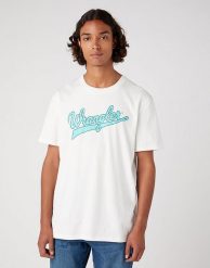 WRANGLER BRANDED TEE MĘSKA KOSZULKA T-SHIRT LOGO W773EEW03 112334261. Koszulki polo męskie Wrangler, m, bez wzorów, bez ramiączek. Za 69.99 zł.
