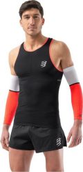 Koszulka do biegania męska Compressport Pro Racing Singlet. Czarne koszulki sportowe męskie Compressport, l, bez wzorów, z elastanu, bez kołnierzyka, bez ramiączek, do biegania. Za 309.60 zł.