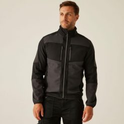Softshell roboczy hybrydowy unisex E-Volve. Brązowe kurtki sportowe męskie Regatta, m, bez wzorów, z puchu, trekkingowe. Za 409.99 zł.