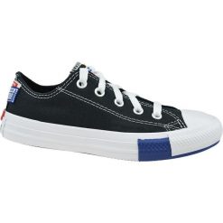 Buty do chodzenia chłopięce, Converse Chuck Taylor All Star Jr. Czarne buty sportowe chłopięce Converse, bez wzorów, bez zapięcia, trekkingowe. Za 149.99 zł.